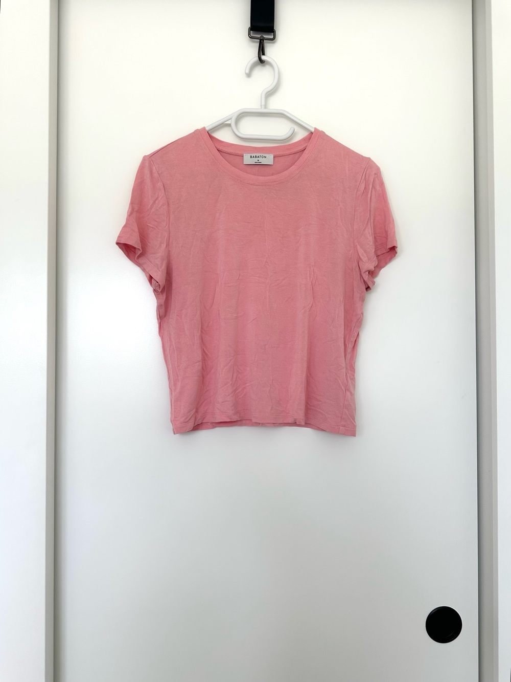 Babaton Rose Pink Crewneck Short Sleeve Tee - Picture 1 of 4